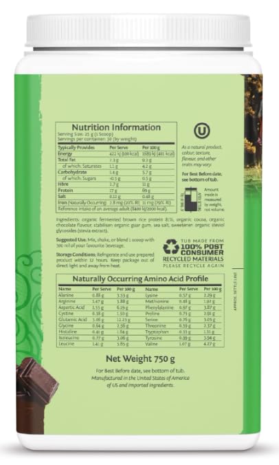 Basato vegetale, Warrior Protein Warrior Classic Chocolate 750g