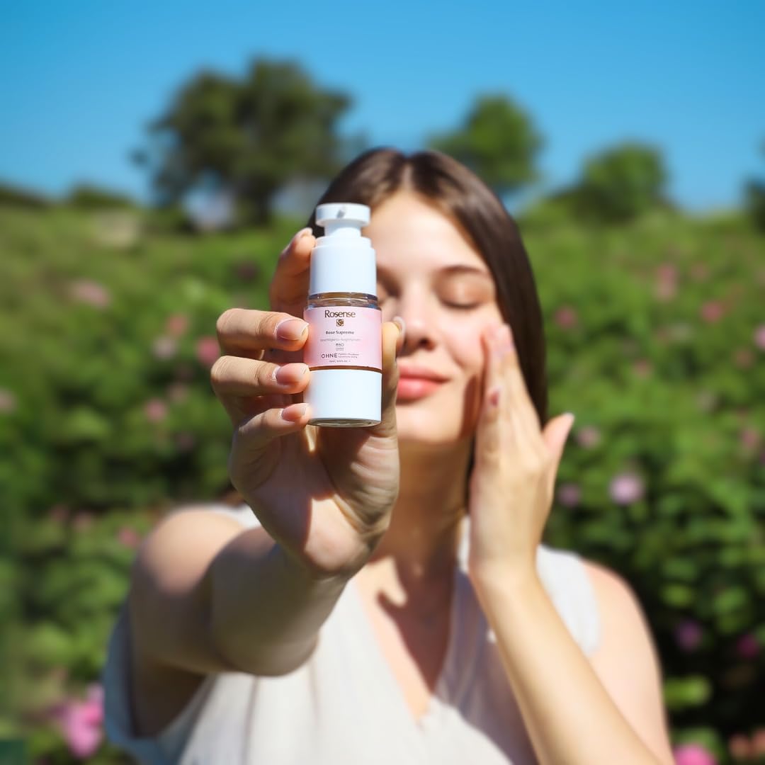 Gesichtspflege Set – Gesichtscreme & Augenserum für normale & Mischhaut von Rosense, ECOCERT Naturkosmetik zertifiziert, vegan & dermatologisch bestätigt, Anti Falten Feuchtigkeitspflege