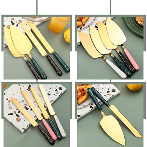 Cake Server Pizza Pizza Pá: Bolo de Aço Inoxidável E Pastelaria Spatula Blade Pizza Server de Pá par