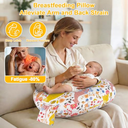 Image of x-vesolje Plus Size Nursing Pillow Wider Support, Breastfeeding Pillow with Adjustable Strap Fit All Body Type, Ergonomic Breast Feeding Pillow, Baby Feeding Pillow for Mom- Max Size /Jungle