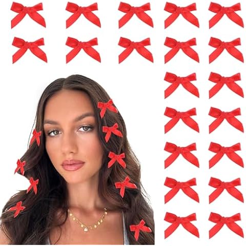 COMNICO 20PCS Cute Bow Hair Clips Cover