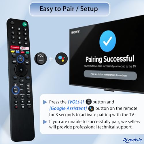 Image of Smart Voice Remote RMF-TX500U Fits Sony Bravia XR KD XBR TVs 2019-2023 | 2s Bluetooth Sync & 0.2s Rapid Response, Upgraded Smart Voice Control & Direct Hotkeys, Heavy-Duty Design, Replace RMF-TX600U