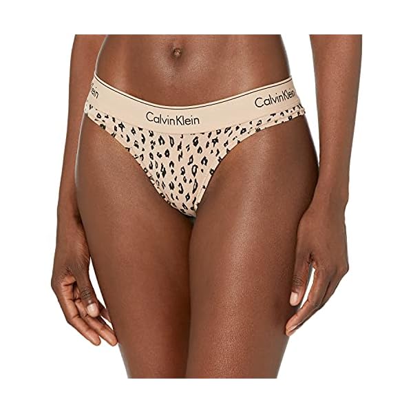 Calvin-Klein-Womens-Modern-Cotton-Brazilian-Cut-Panty Calvin Klein Women's Modern Cotton Brazilian Cut Panty, Savannah Cheetah_Cedar, X-Small