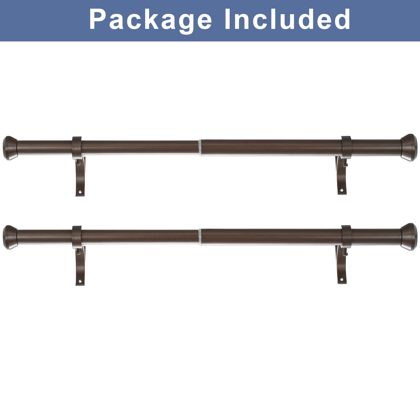 Adjustable Curtain Rods - 2 Pack Telescoping Rods -4 Adjustable Curtain Rods - 2 Pack Telescoping Rods -4