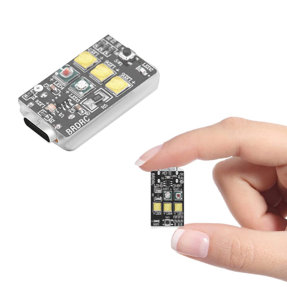 POFET Luz estroboscópica para dron, luz intermitente, anticolisión, LED, recargable, para todos los drones, vuelo nocturno, accesorio de lámpara anticolisión