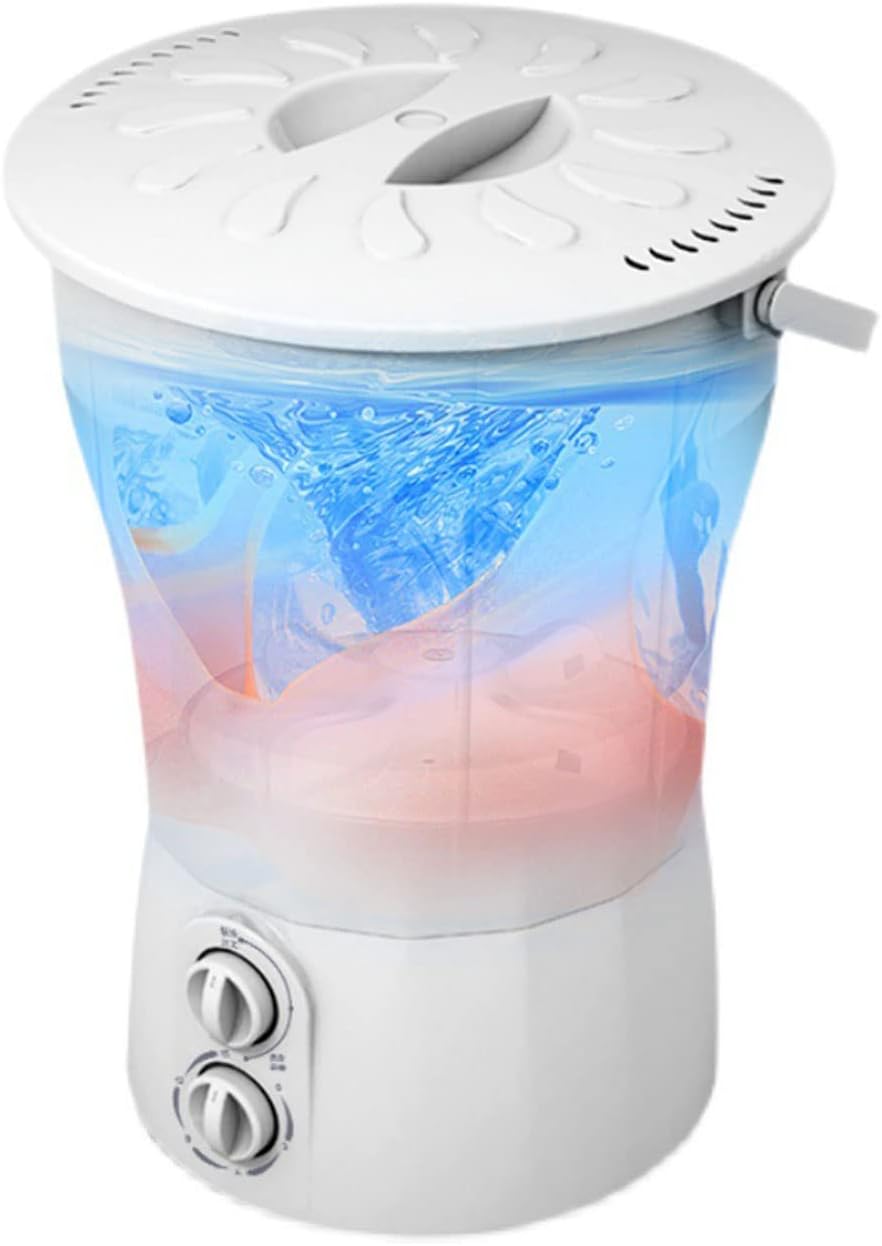 Portable Washing Machine, 3kg Washing Capacity and Foldable Bucket Washing, Home Dormitory, Camping Lazy Washing Machine