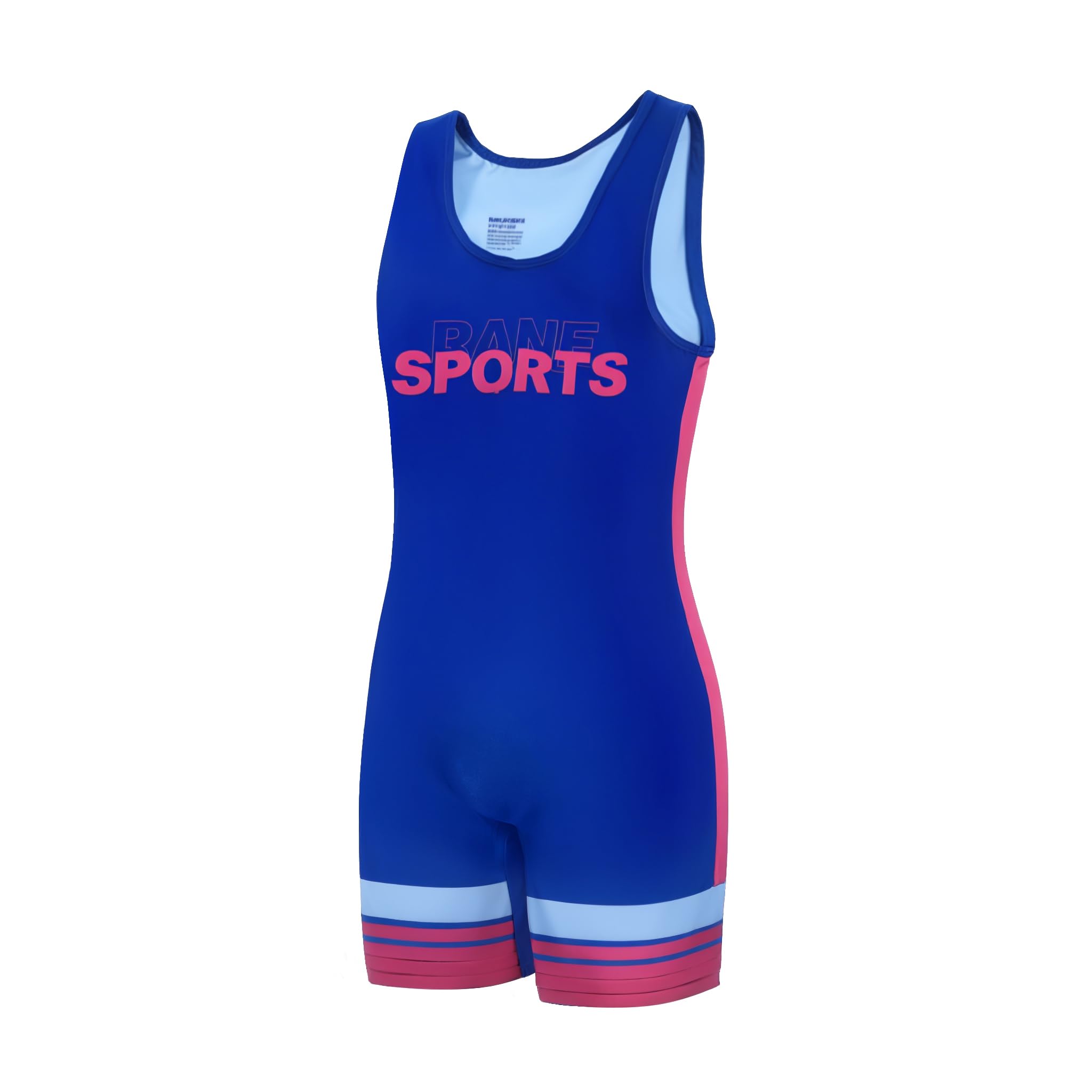 Rane Sports Men's Wrestling Singlets Athletic Supporters Tight Slim Fit Sport Bodysuit Sleeveless Wrestling Leotard Jumpsuits Weightlifting Clothes Blue side Orange S