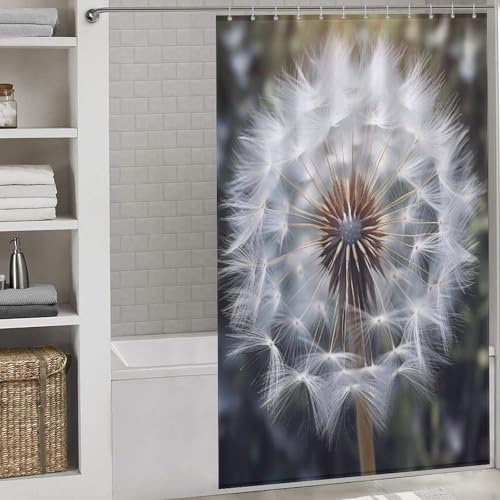 Rideau de douche tissu lavable imperméable 140x183cm avec crochets