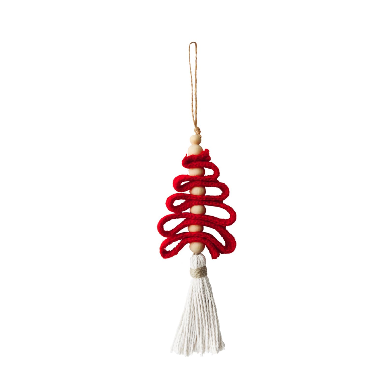 Buxuaaaa Handwoven Christmas Tree Pendant Christmas Tree Hanging Charm Ornament for Indoor Outdoor Garden Yard Decoration Pendant Ornament