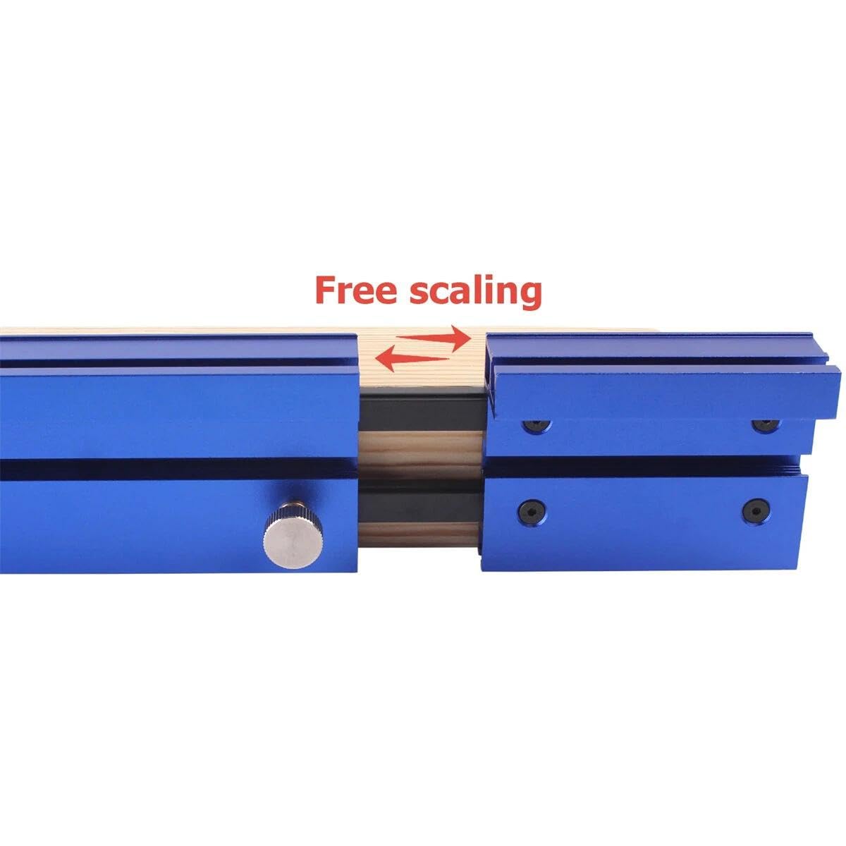 Valla de perfil de carpintería tipo 75, vallas telescópicas de aluminio, de calibre de inglete, 50-87 cm, longitud ajustable