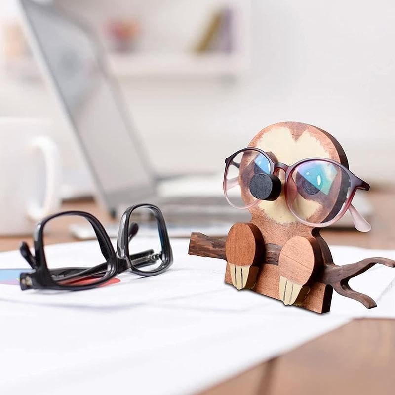 Support Lunettes Licorne Bois 3D - Porte-lunettes Déco 16x8cm - Pour Table Nuit, Bureau Ou Entrée