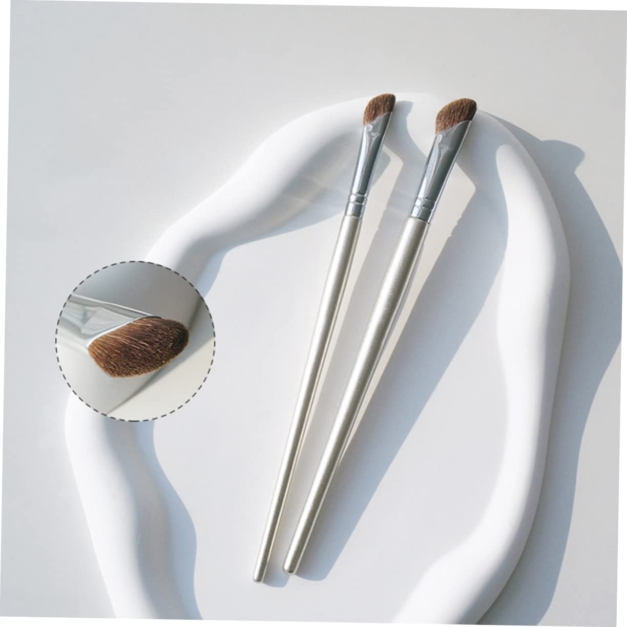 MAGICLULU 5 Set Di Pennelli Per Ombretti Angolati Per Il Contorno Del Naso E Levidenziazione Strumento Di Trucco Sicuro Per Una Facile Applicazione 4 Pezzi * 5