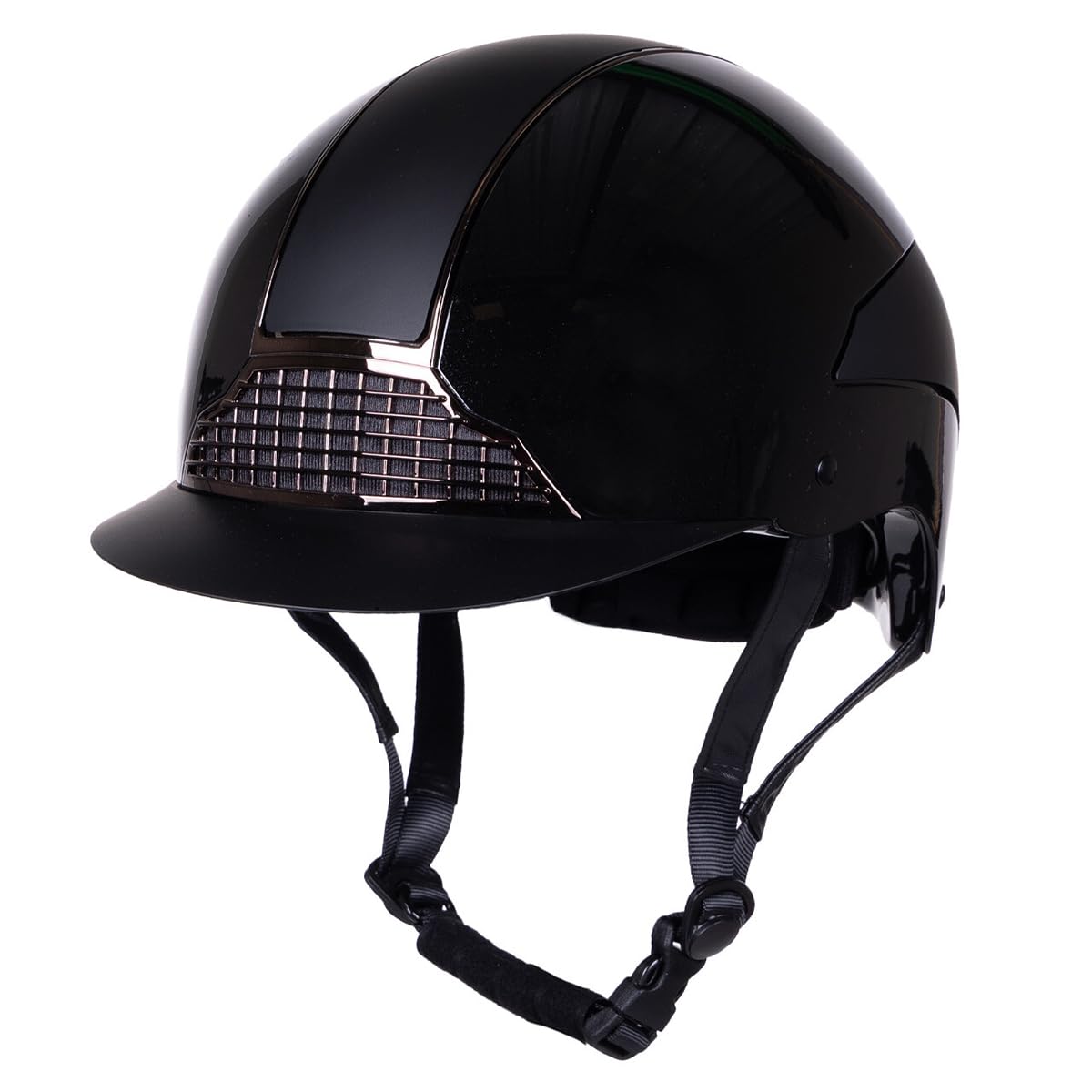 Casque d'équitation noir 55-57 cm HKM Lady Shield protection tête cavalier