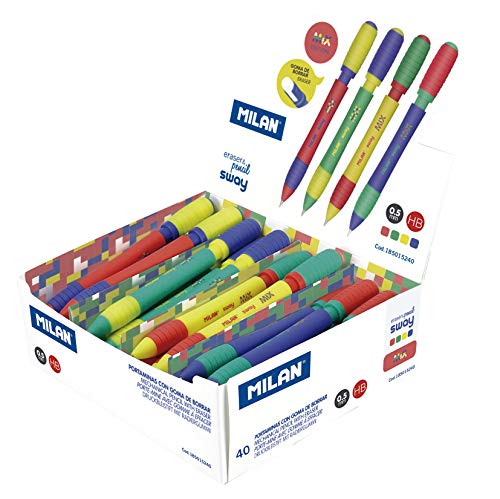 Portaminas milan sway mix 0,5 mm con goma colores surtidos