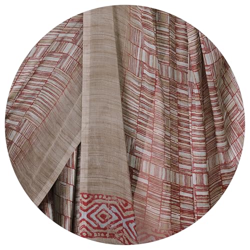 Image of MIRCHI FASHION Saree for Woman | Chiffon Block Printed Lightweight Daily Wear Sarees with Blouse