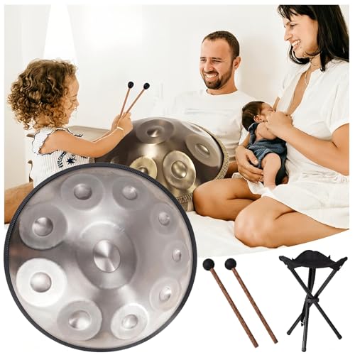 Handpan Drum 10 Notas 440Hz Plata miniatura 1