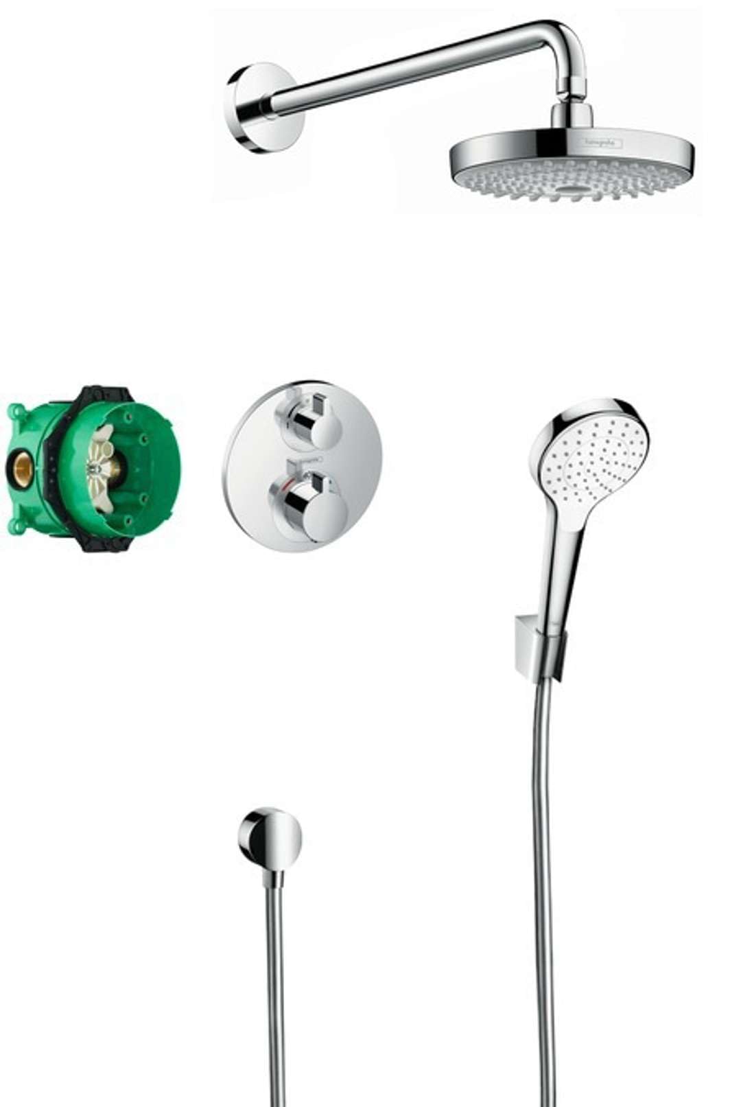 Pack Encastré avec Mitigeur Thermostatique Ecostat S, Chromé