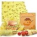 Produktbild Bienenwachstücher 3er-Set,Wachspapier bio Bienenwachstücher aus und Öko-Tex Baumwolle,Wachspapier für lebensmittel Wiederverwendbar|Verschiedene Größe,für Brot Gemüse Käse,Waschbare Umweltfreundlich