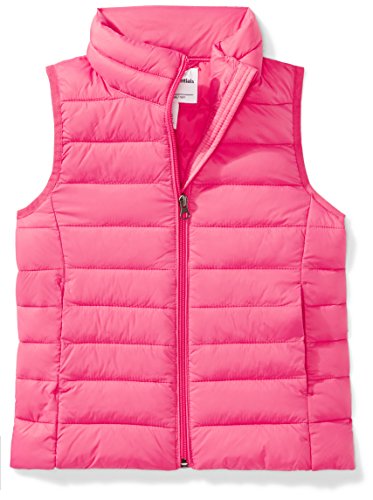 Amazon Essentials Mädchen Leichte, Wasserbeständige Pufferweste, Verstaubar, Dunkelrosa, 9 Jahre