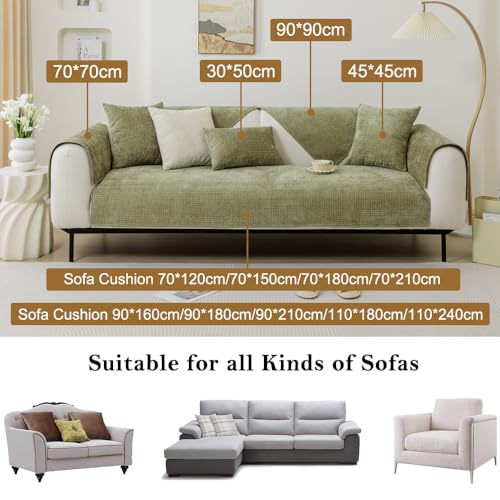 NUODWELL Soft Chenille Sofa Cover 1/2/3/4 Seater, Universal Non-Slip L Shape Couch Cover - Image 3
