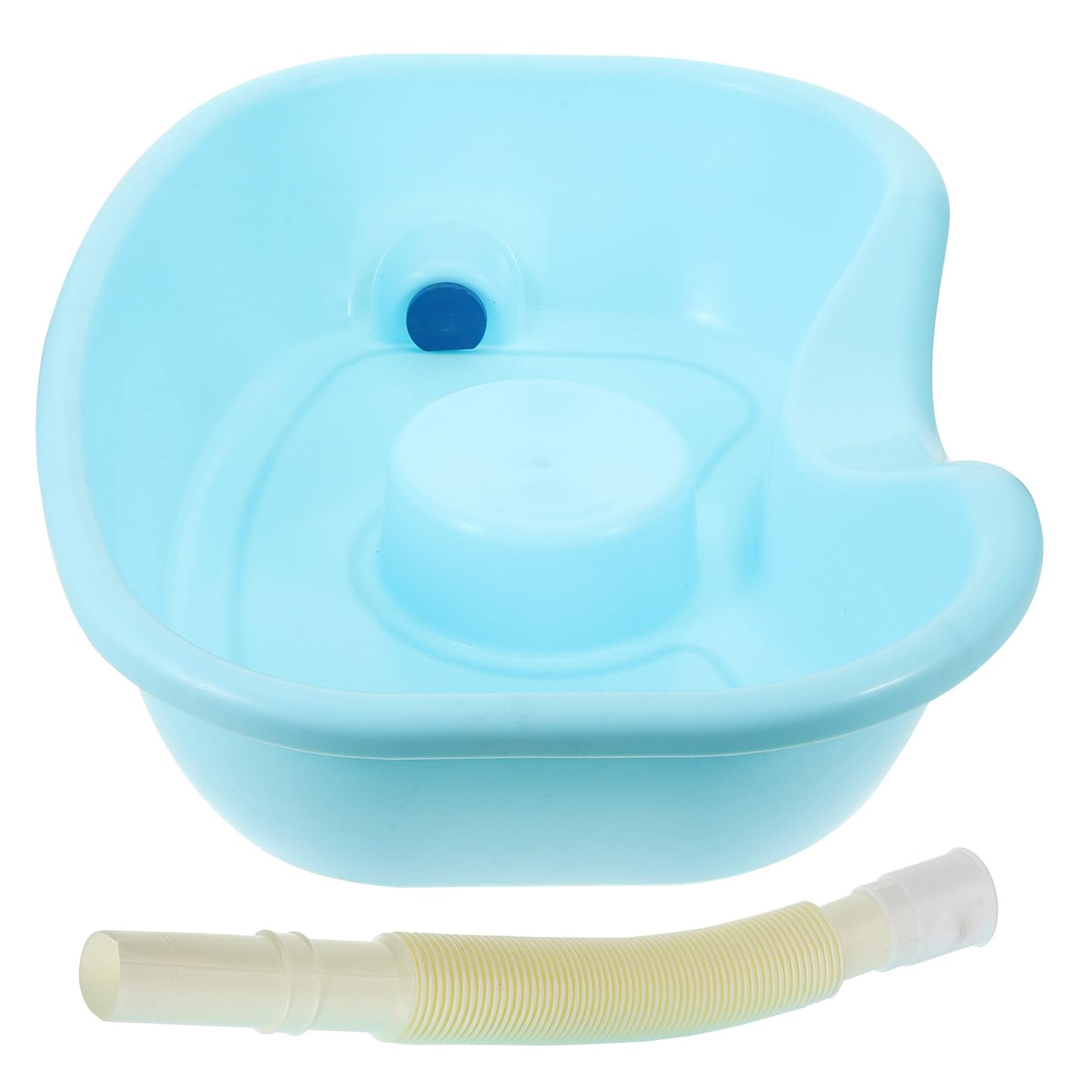 Abaodam Lavatesta Portatile per Lavare i Chioma Bacinella in Plastica Ergonomica per Spalle e Collo per Adulti e Donne in Gravidanza, Set per Uso a Letto
