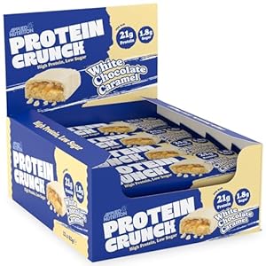 Applied Nutrition Protein Crunch – Protein Bars, High Protein, Low Sugar (White Chocolate Caramel) (62g x 12)