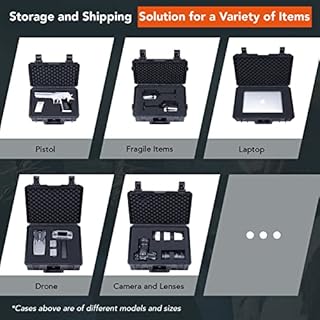 Lykus HC-4410 Mallette Étui étanche avec Mousse, Taille intérieure 44x29x12 cm, Convient aux Ordinateur Portable, Petits Drones, caméscopes, caméras d'action et Autres