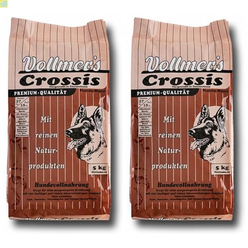 Vollmers Crossis | 2X 5kg Power Hundevollnahrung Vorteilspackung