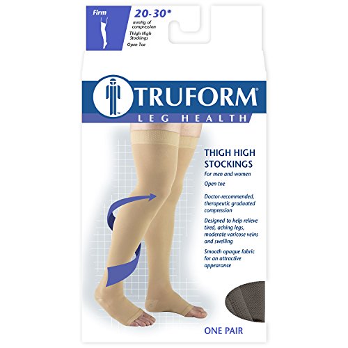 Truform 0868BL-M 20-30 Mmhg Compression Stockings For Men And Women, Thigh High Length thumb #4