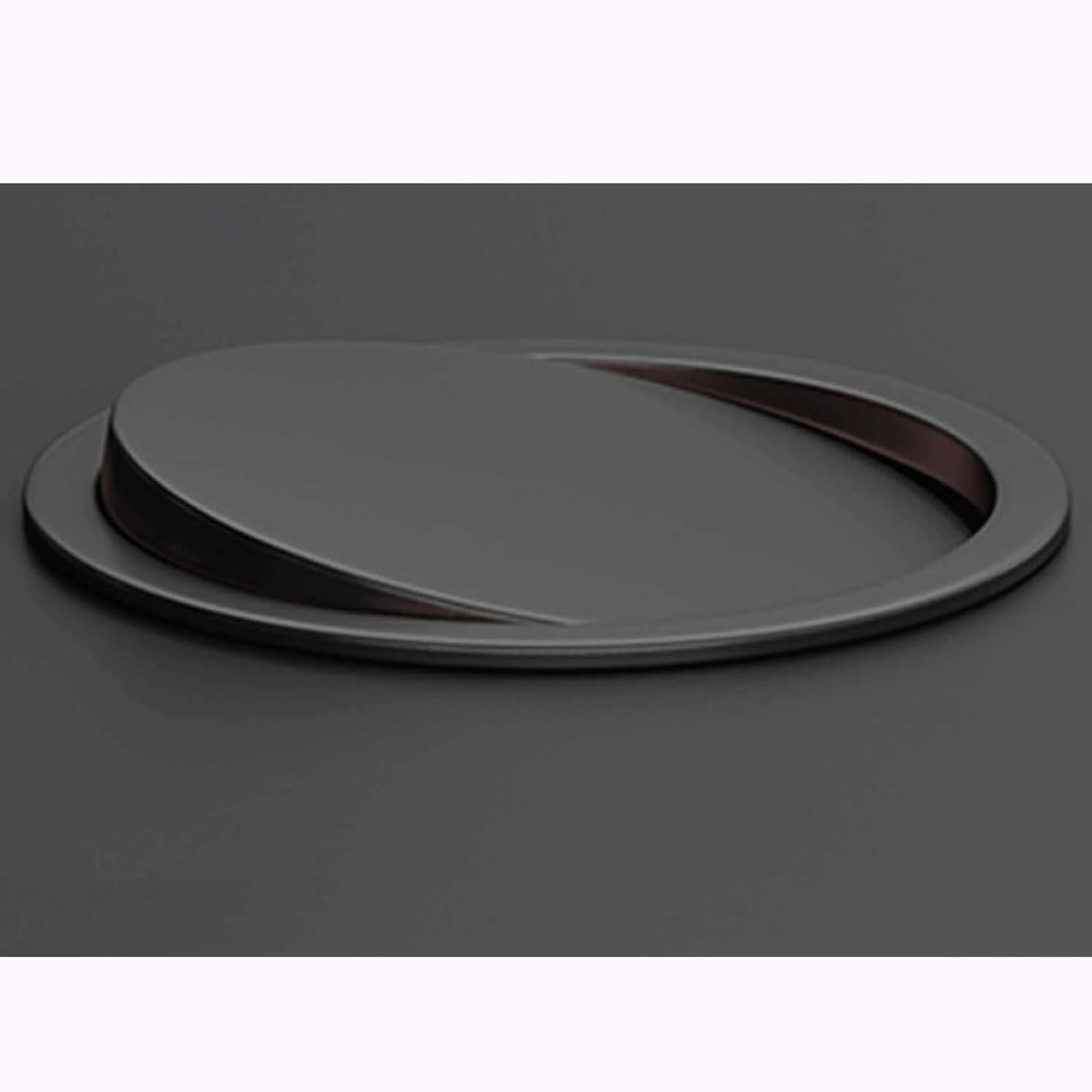 MUYRJLZX Trash Chute Lid Steel Waste Chute Lid Balance Flap Cover Round Trash Can Lid Built-in Trash Flip Lid Hidden Countertop Trash Grommet(Black,240mm)
