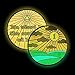 1 Year Sobriety Chip | Sunlight of The Spirit AA Coin Recovery Gift Affirmation Token | Glow in The Dark Gold Plated Medallion