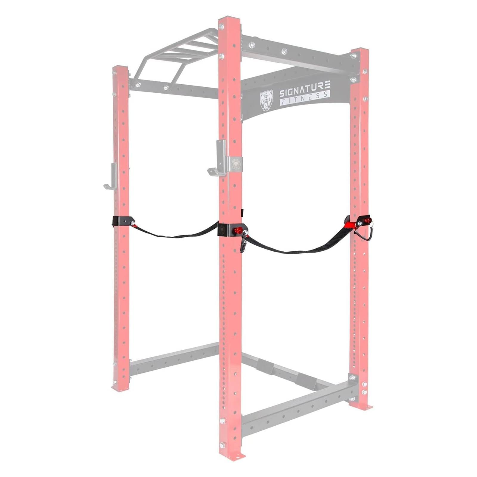 Photo 1 of ** 2" X 2" *** Fitvids 3” x 3” Power Cage Squat Rack Accessories – Safety Straps – Straps, Pair – Black