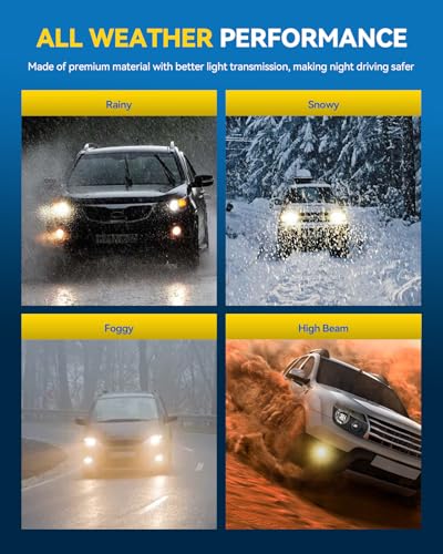 Image of PHILTOP Pair Fog Light Assembly Compatible with Ford Focus 2008-2011,Freestyle 2005-2007,Mustang 2005-2009,Ranger 2005-2007,Taurus X 2008-2009,Lincoln LS 2005-2006,Navigator 2007-2014,H11 12V 55W Bulb