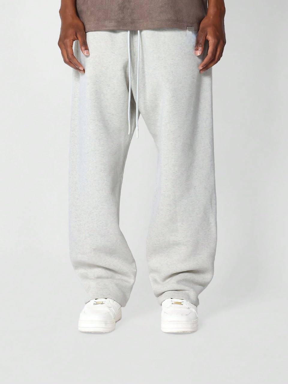 dockstreet Men's/Unisex Open Bottom Drawstring Pure Cotton Stretchable Baggy Jogger Pants-picture-18