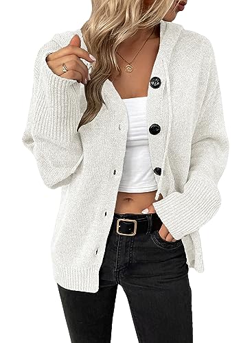 Vcindai Damen Langarm Grobstrickjacke Kurz Strickjacke Herbst Winter...