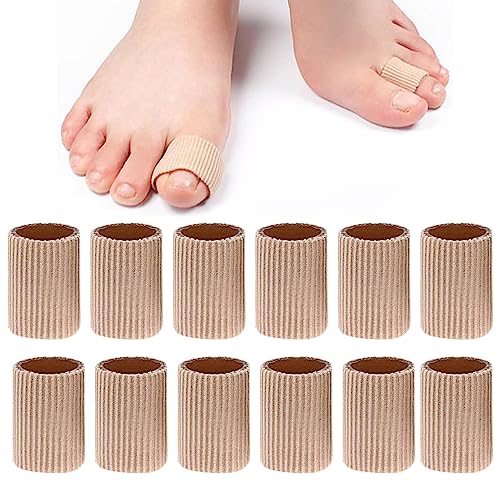 12 Piezas Tubos de Dedo de Pie, Dedos de Pie Protector, Tubos de Cojín para los Dedos del Pie, Protector Dedo de Pie Ampollas, para Cojines de Maíz, Ampollas, Callos, Dedos de los Pies