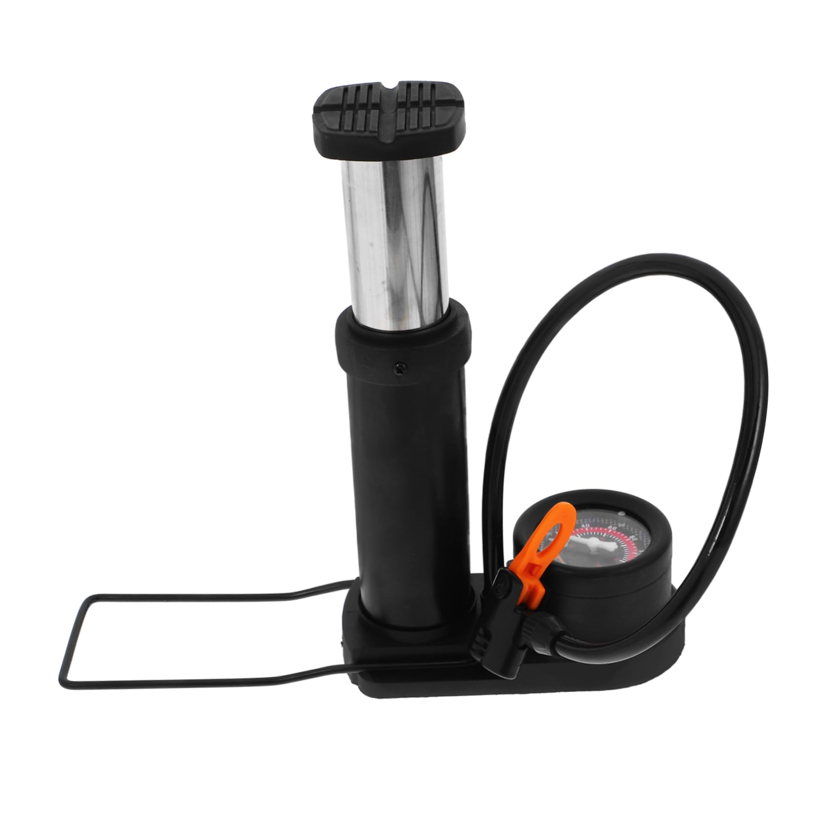 Parliky Quick Inflate Tire Floor Pump High-Pressure Foot Pump for Bicycles Cars Durable Aluminum Alloy Construction Compact Portable with 2-in-1 Nozzle for USA French Valves