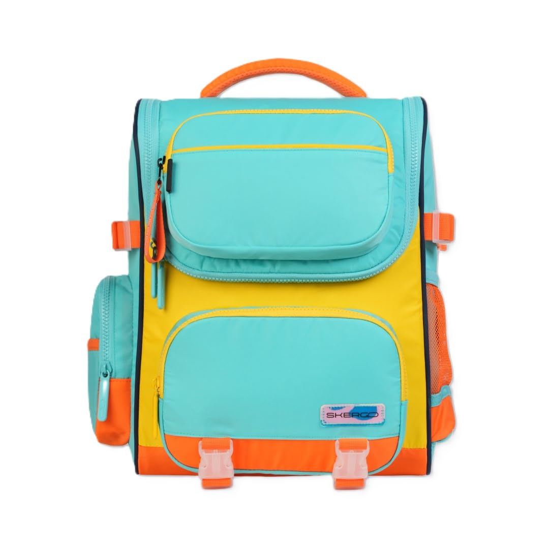 Junior Ergo 02 Ergonomic School Bag for Kids, Age 4-8 | Posture & Spine Support, Lightweight, Cushioned Back Panel | 16L Daily School Backpack (Blue)-image-43