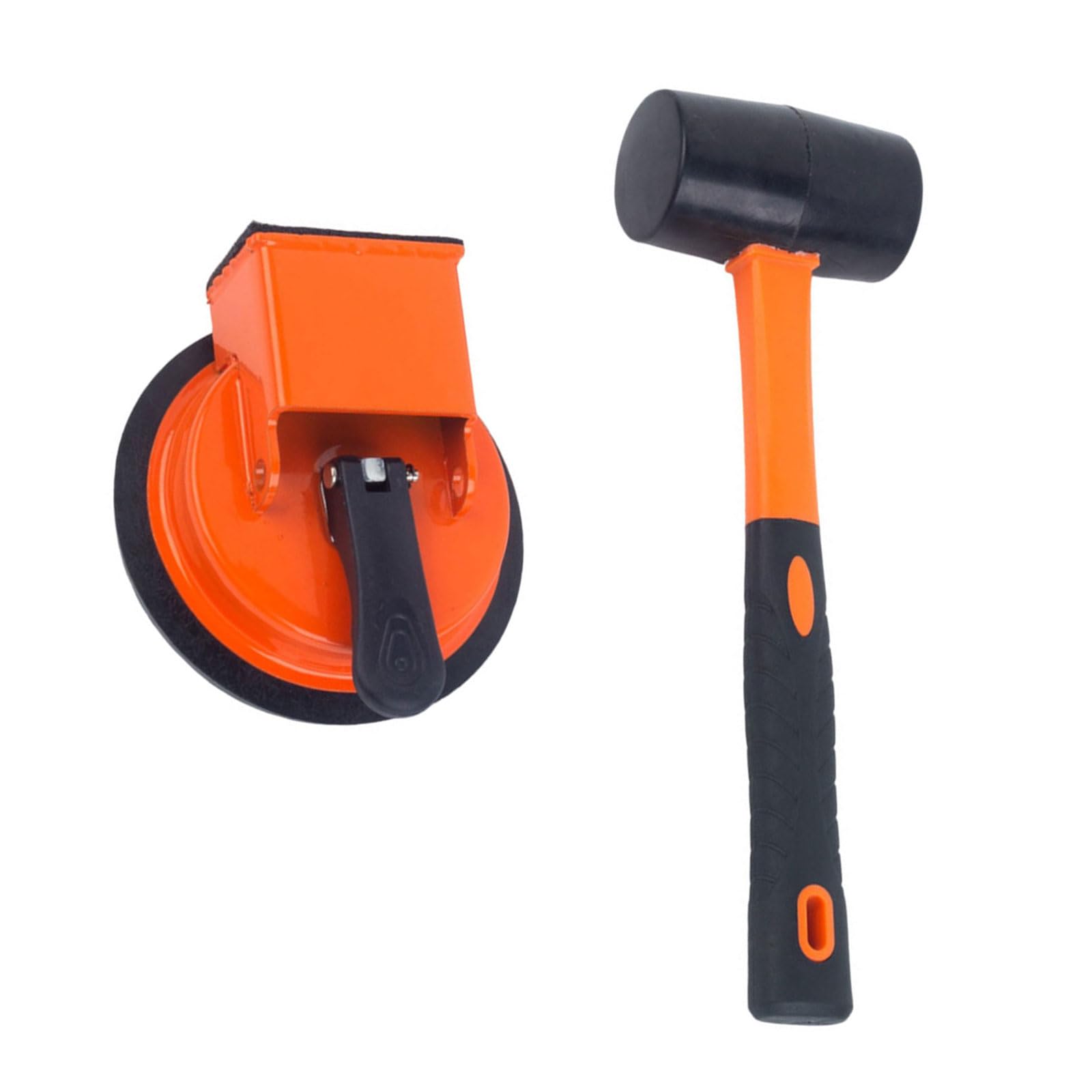 Hdoytxxm Suction Cup Combinat Flooring Suction Device Rubber Hammer Floor Gaps Fixing Tool Construction Helper For Flooring Installation Tiles Lifting Suction Cup