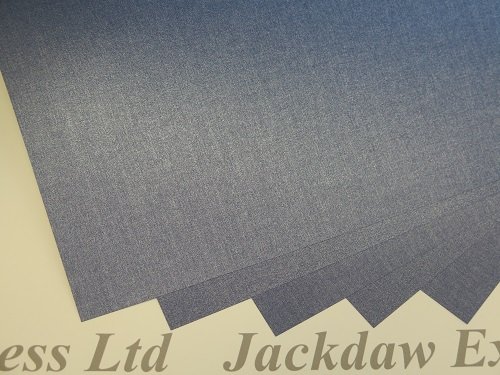 Blue Denim Shimmer Paper 110gsm 2-Sided A4 x 20 Sheets Scrapbooking Crafts AM69