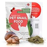 Snout & Shell Vegetable Flavored Pet Land Snail Food - Tasty High-Protein, Calcium Blend for Snails, Easy Addition to Your Garden Snails Terrarium or Snail Habitat