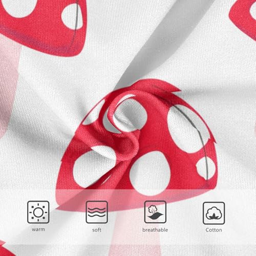 Girls Underwear Toddler 2t Cotton Panties for Girl Animal Briefs Undies Kids Cartoon Red Mushrooms White3