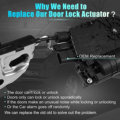 Image of X AUTOHAUX 51217315019 Front Left Door Lock Latch Actuator Assembly for BMW X5 E70 2007-2013 for BMW X6 E71 2008-2014