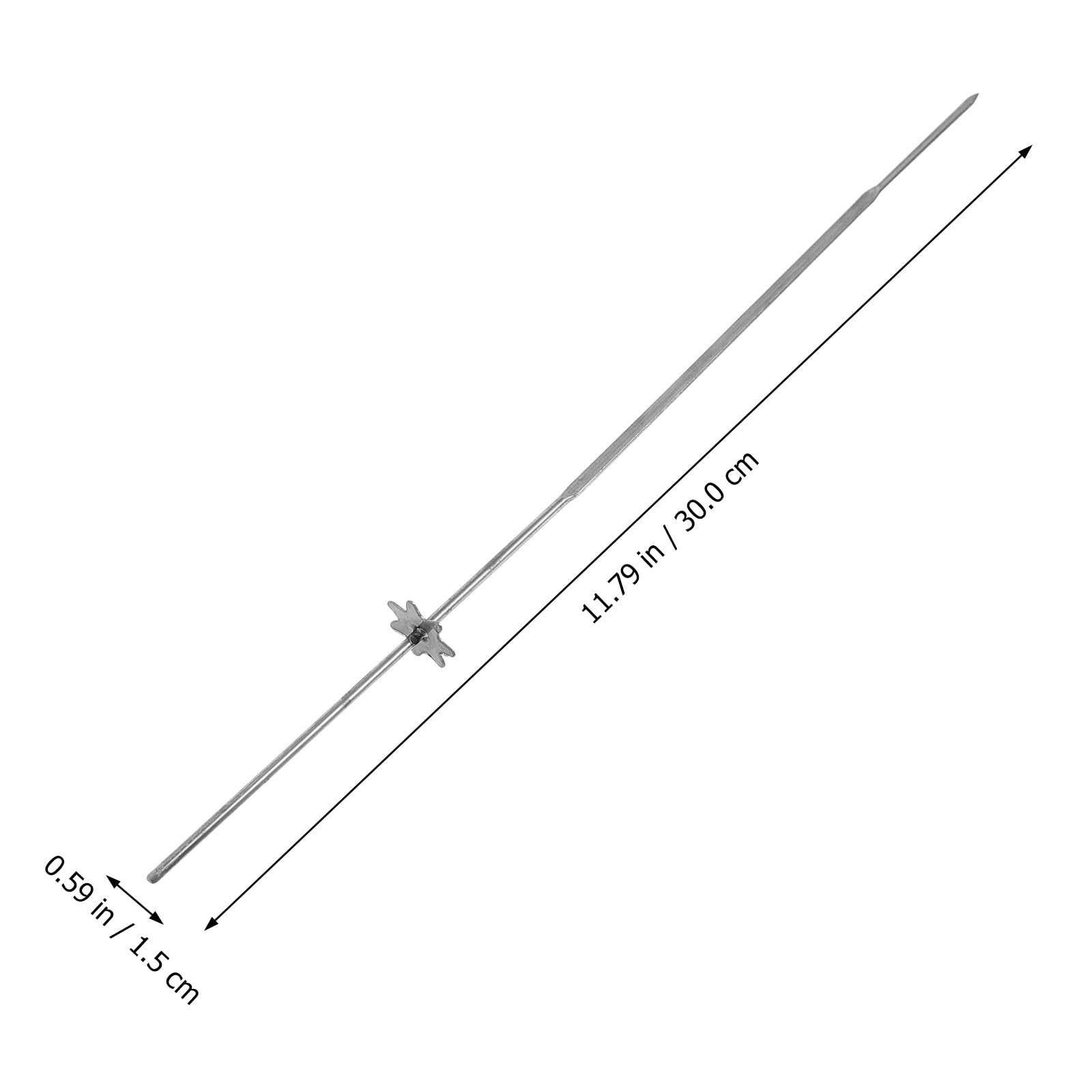 FONDOTIN 10Pcs Stainless Steel Barbecue Skewers for Grilling, Rotating Kabob Meat Skewers,Rust-Proof Grill Utensils for Outdoor Bbq and Camping,12inch