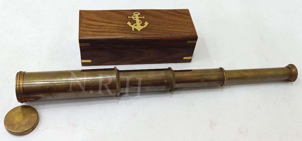 Mini télescope pirate lunettes espion télescope à main pliable en laiton avec boîte en bois Petit télescope vintage taille 6 pouces - Canada