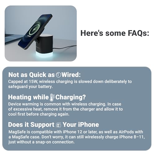 Image of Zebronics 3-in-1 Wireless Foldable Charging Pad with 23W Output, MagSafe Compatible, Fast Charging, Built-in Protection, FOD, 1m Type-C Cable, for iPhone 16 /15 /14 /13 /12 Series(MagBoost 50,Matt Black)