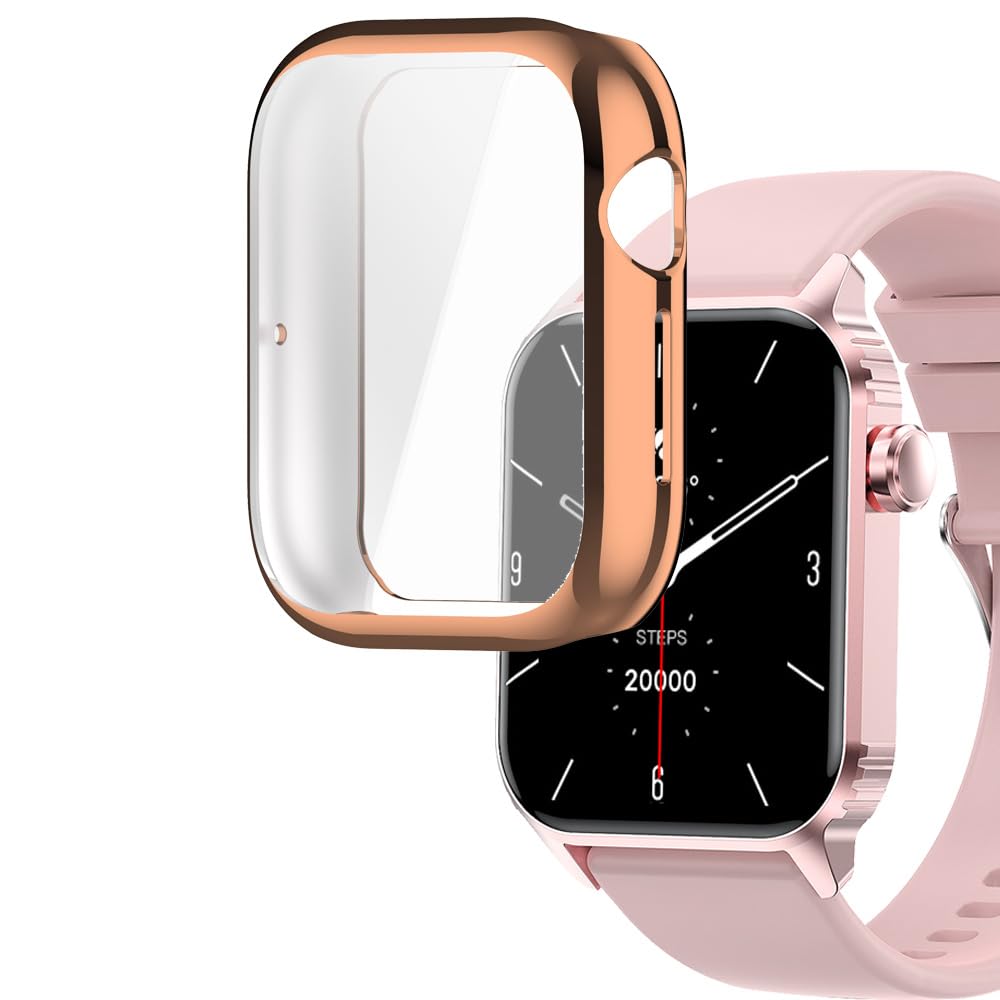 smaate Watch Cases compatible with TRAUSI TG08 1 83 Smart Watch TPU Case with Screen Protector Protecting Watch