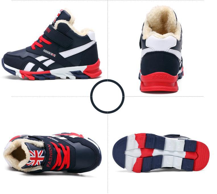 Kids/Childrens Waterproof Boots Faux Fur Ankle Booties Unisex Kids Traines Snow Boots3