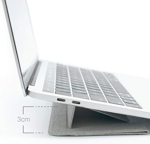 Miniatura 3 de SenseAGE Soporte plegable plano para laptop, soporte ligero e invisible para laptop, soporte antideslizante y portátil, compatible con MacBook