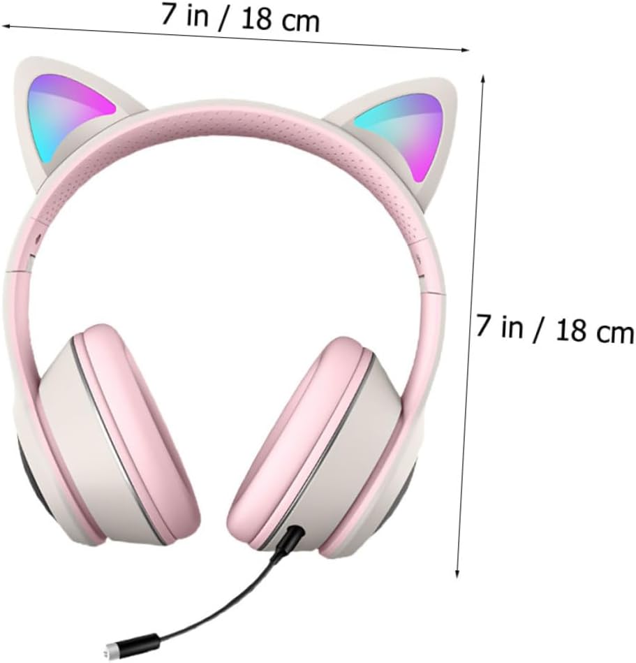 発光猫耳有線ヘッド 多機能ゲーミングパソコン用ヘッドホン 快適な装着感 長使用対応 ゲーム学習音楽再生